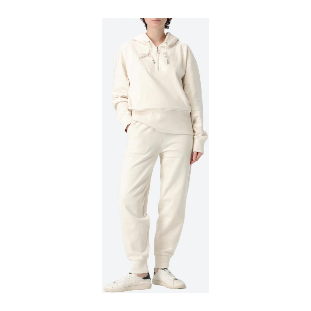 Hugo Boss Katoenen sweatpants met technische details Beige Dames