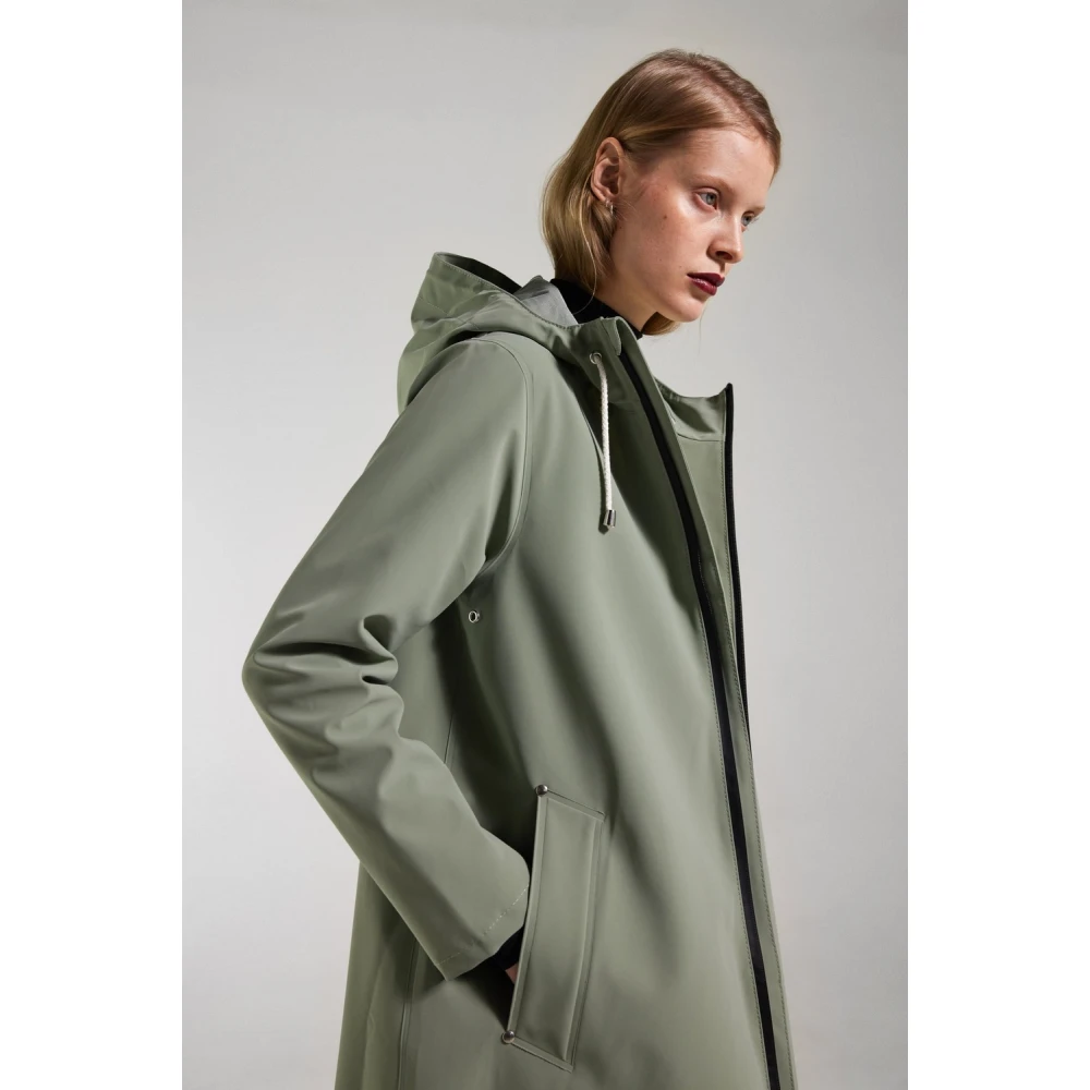 Stutterheim Lichtgewicht Rits Matte Regenjas Green Dames