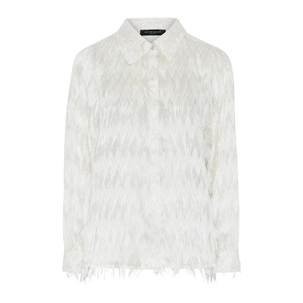 Bruuns Bazaar Frillybbardadia Blouse White Dames