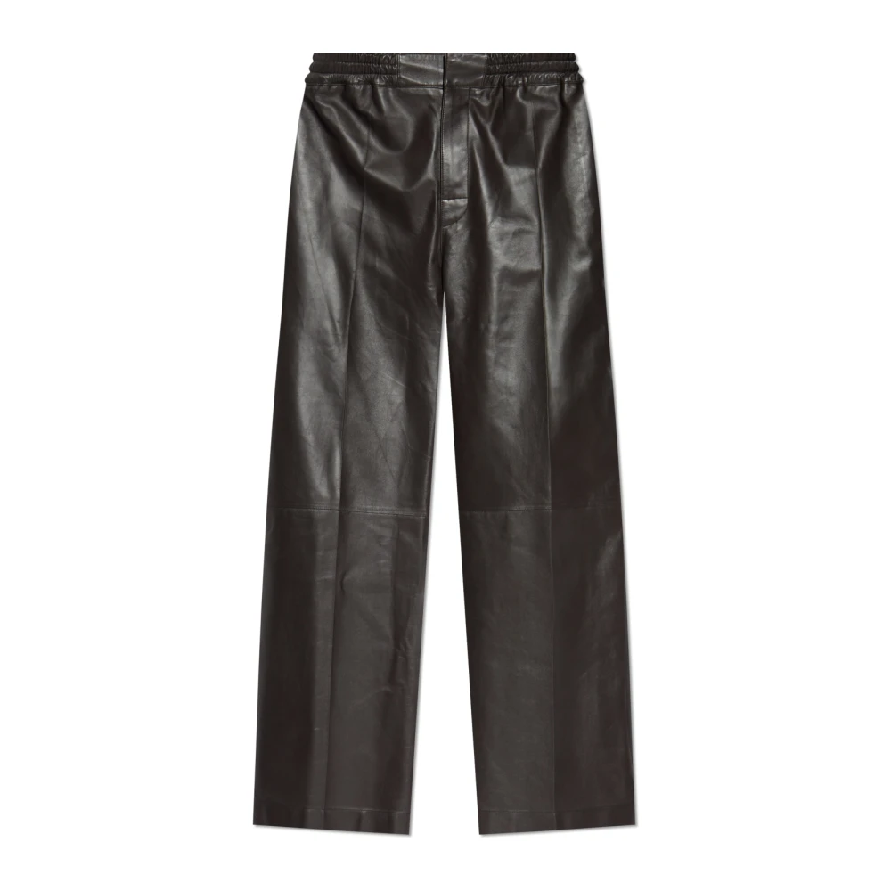 Bottega Veneta Leren broek Brown Heren