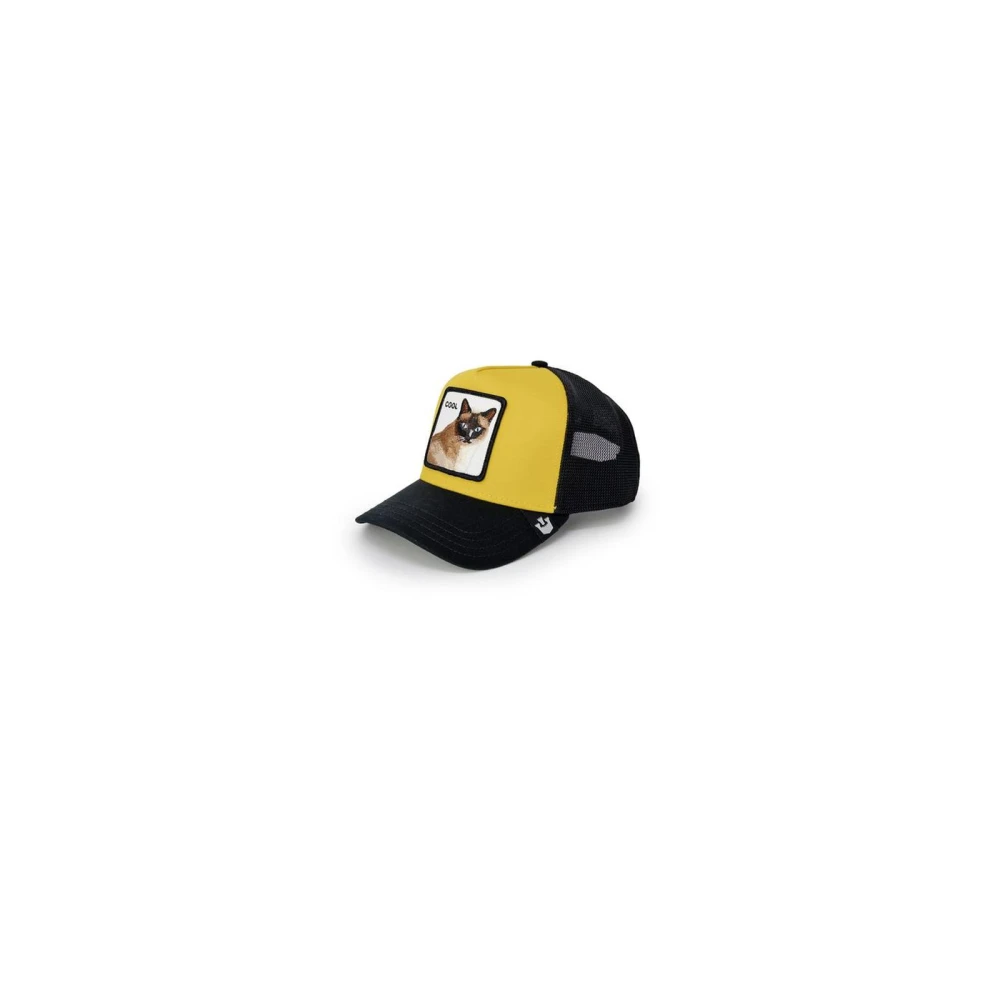 Goorin Bros GeelZwart Trucker Hat Cool Cat Yellow Heren