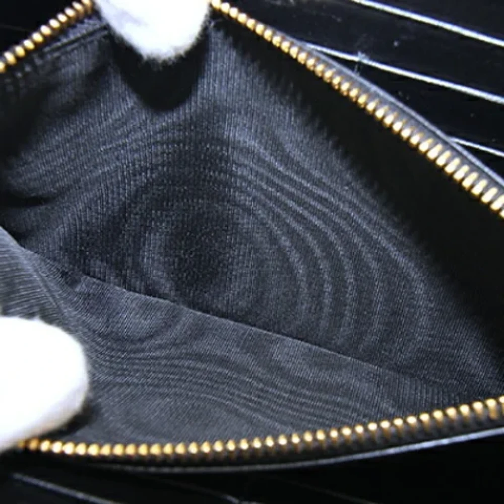 Prada Vintage Pre-owned Leather wallets Black Dames