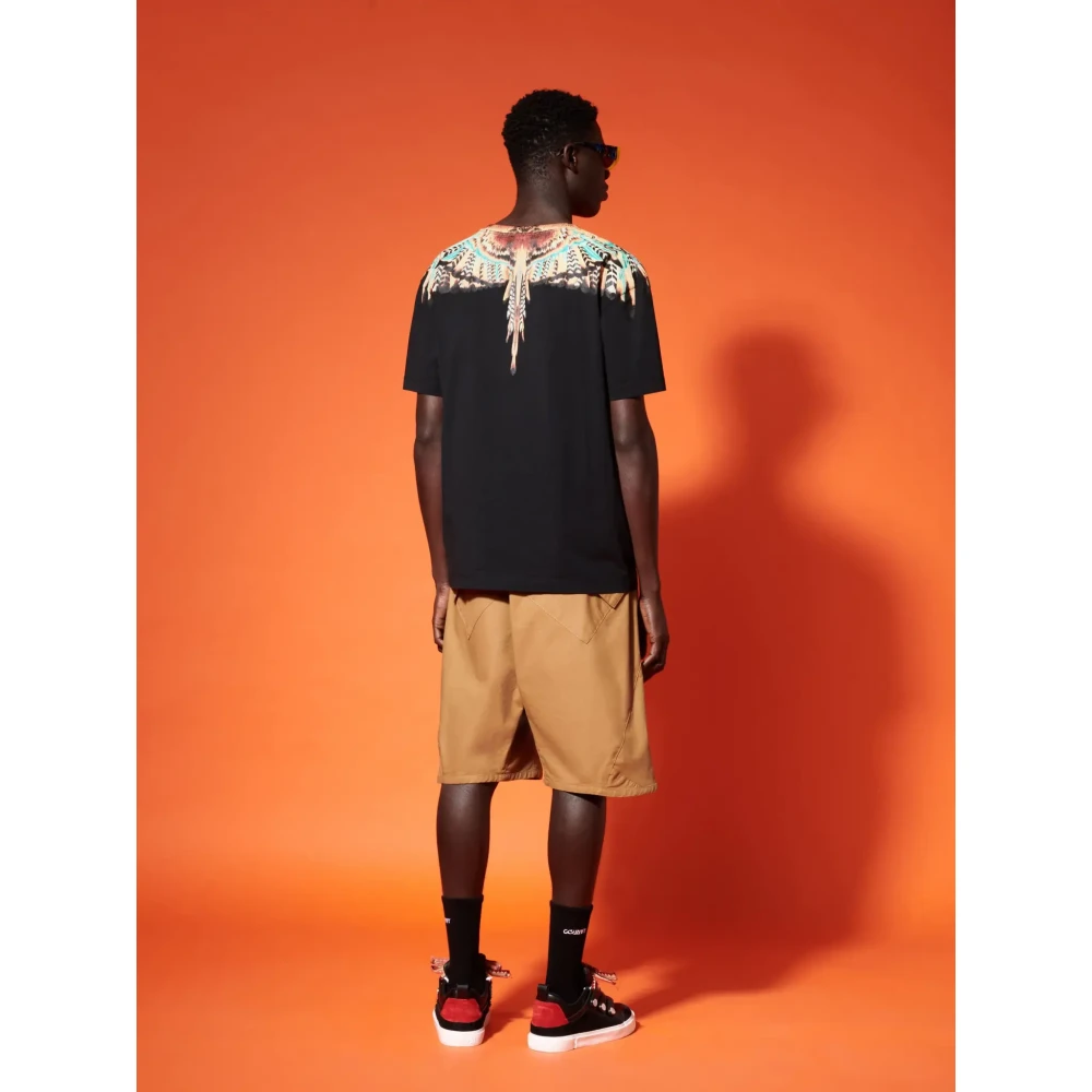 Marcelo Burlon Grizzly Wings T-shirt Zwart Oranje Black Heren
