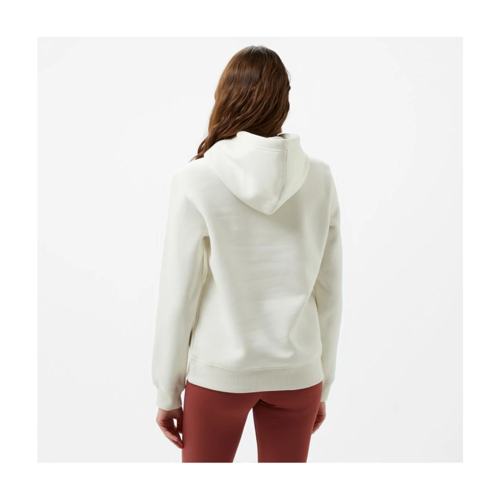Calvin Klein Logo Katoenen Hoodie Beige White Dames