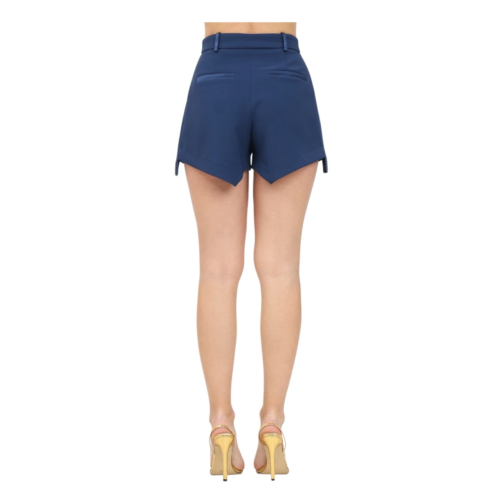 Elisabetta Franchi Blauwe Elegante Smoking Stijl Shorts Blue Dames