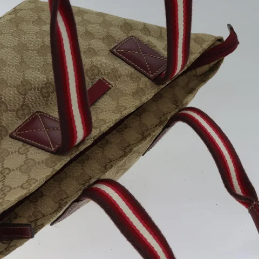 Gucci Vintage Pre-owned Canvas gucci-bags Beige Dames