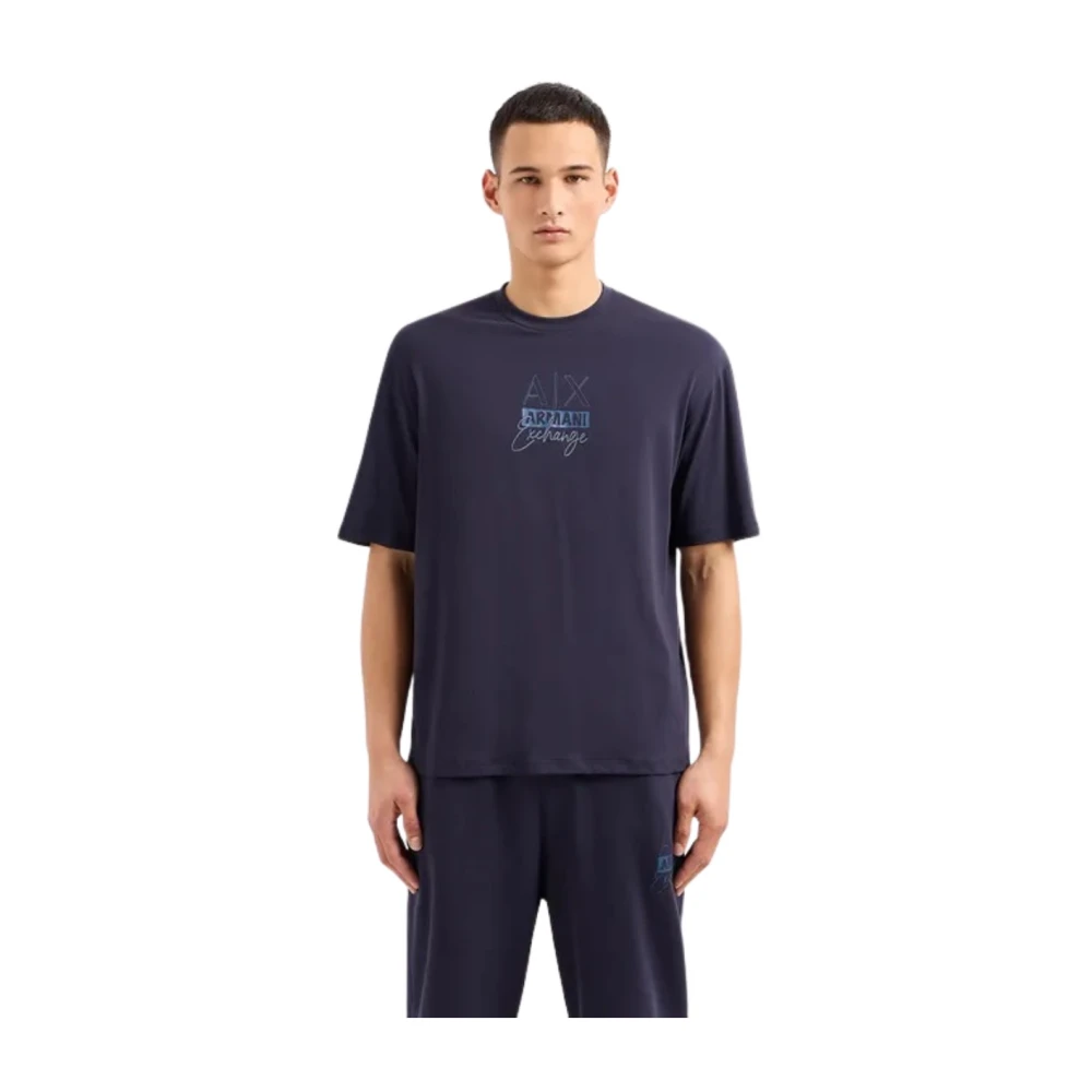 Armani Exchange Classic Tee Blue Heren