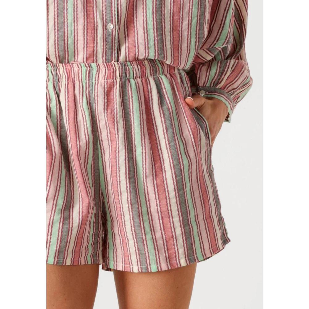 By-Bar Kleurrijke Gestreepte Zomer Shorts Multicolor Dames