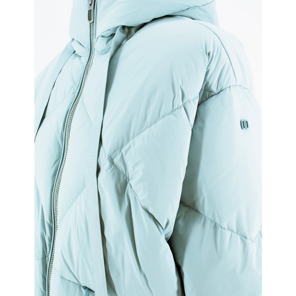 Duno Geometrisch Gewatteerd Donsjack Green Dames