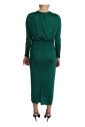 robe-midi-en-viscose-vert-coupe-ajustee