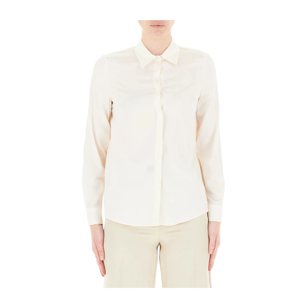 Pennyblack Women's White Silk Vittoria Shirt Ivory Classic Fit - Shirts - Xl - Blouses & Shirts