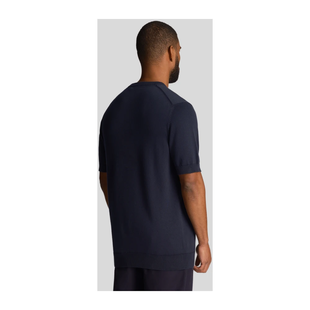 Lyle & Scott Gestreept T-shirt met textuur Blue Heren