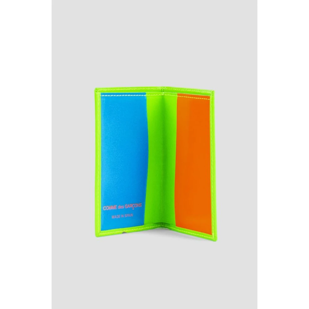 Comme des Garçons Groene Leren Kaarthouder Portemonnee Green Dames