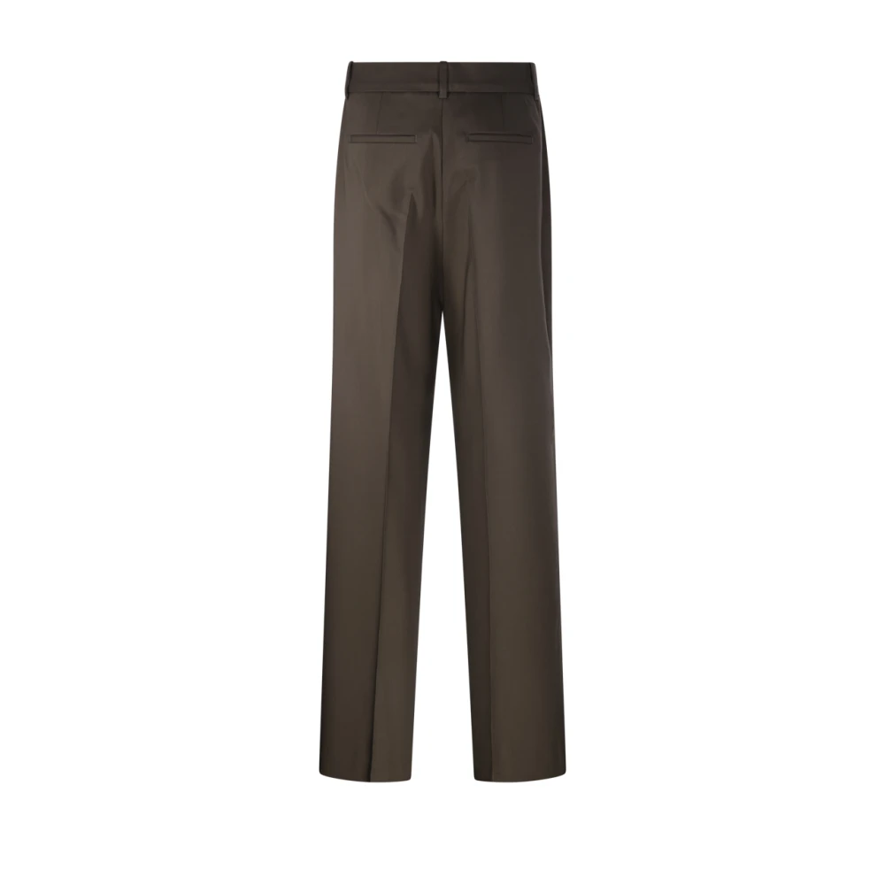 Róhe Aarde Geplooide Broek Brown Dames