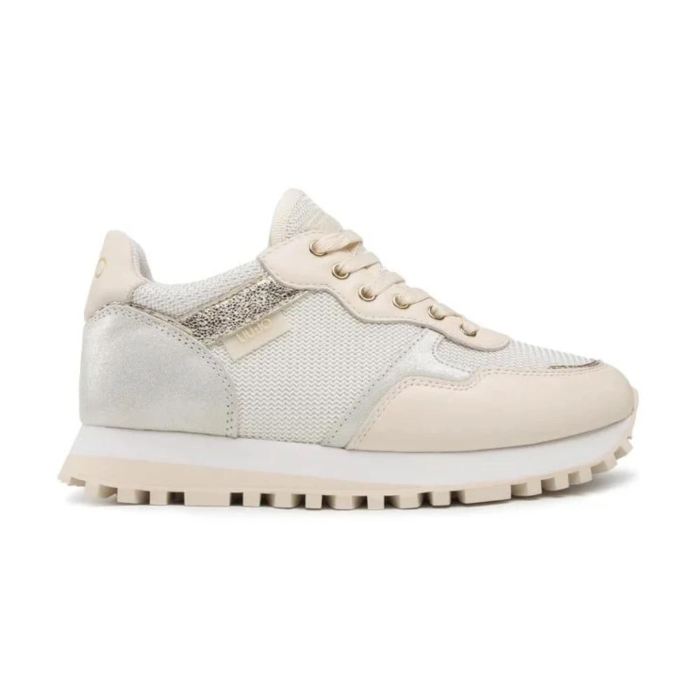 Liu Jo Wonder Sneakers Leer/Stof Dames Schoenen Beige
