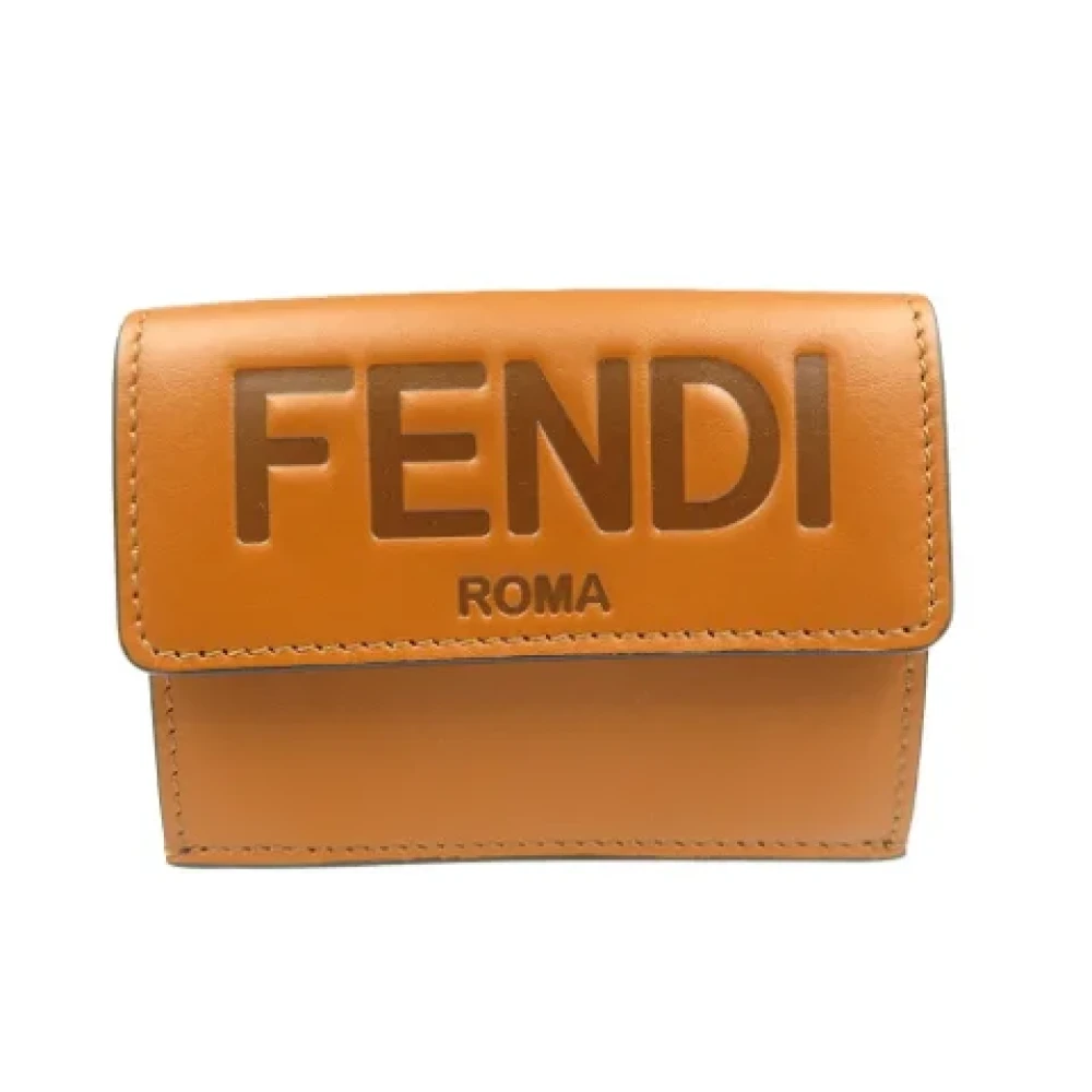 Fendi Vintage Pre-owned Leather wallets Brown Dames