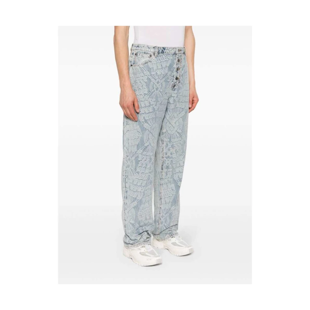 Daily Paper Wide Trousers Blue Heren