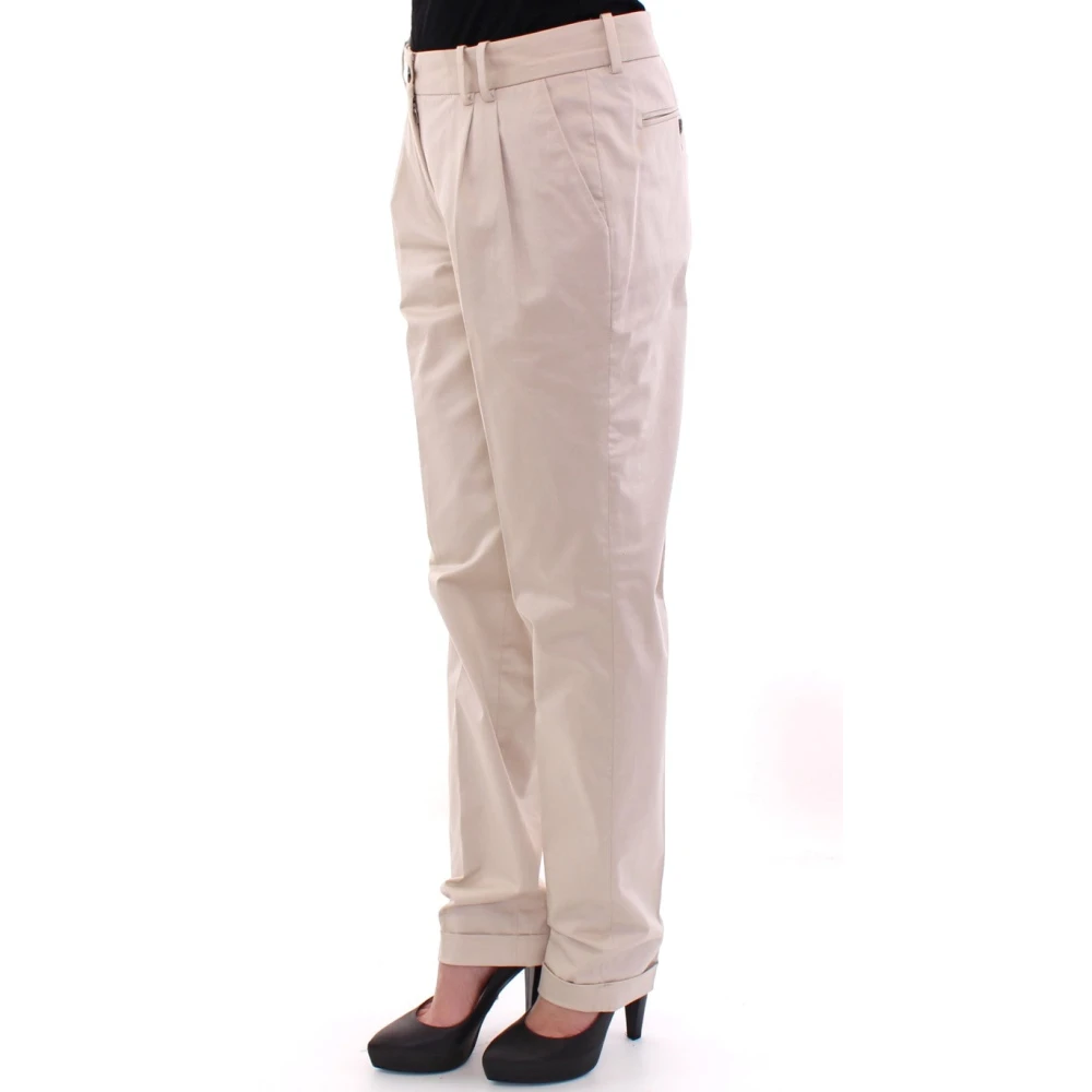 Dolce & Gabbana Elegante Beige Regular Fit Broek Beige Dames