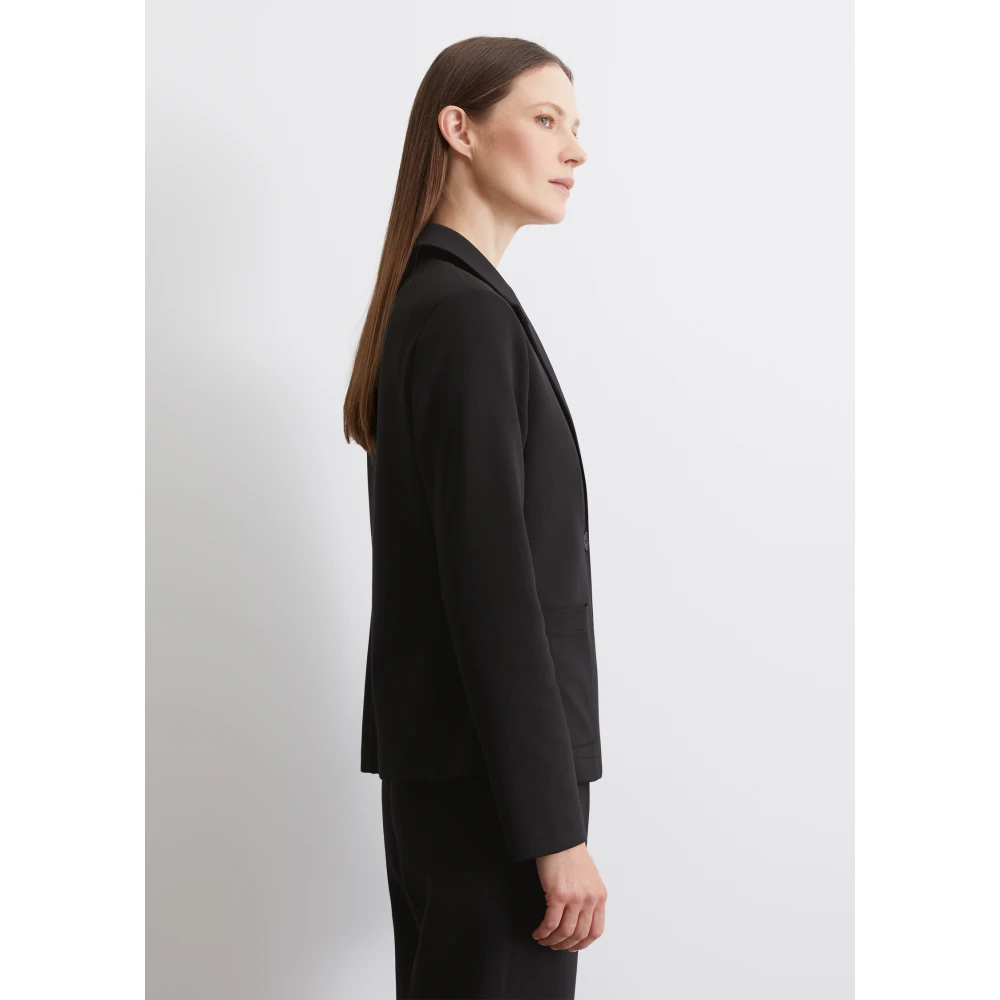 Marc O'Polo Gewone jersey blazer Black Dames