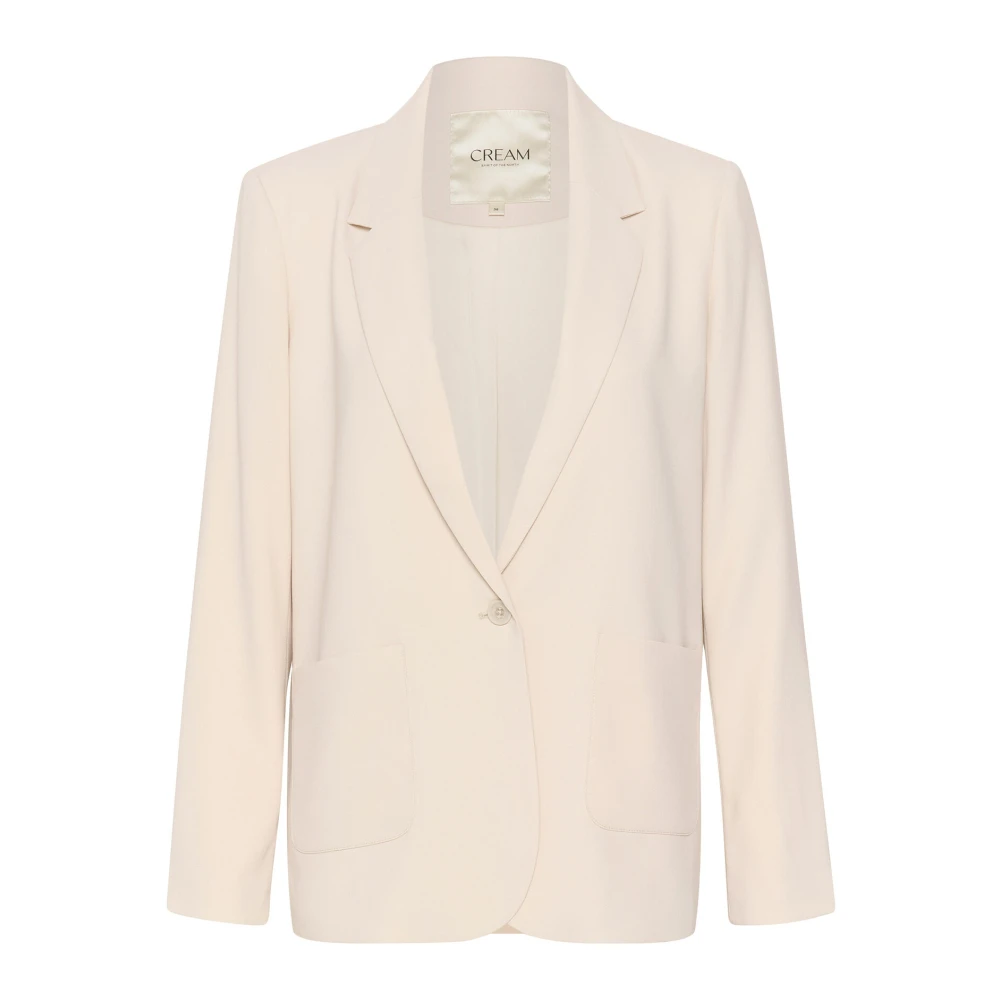 Cream Ancient Scroll Blazer Jas Beige Dames