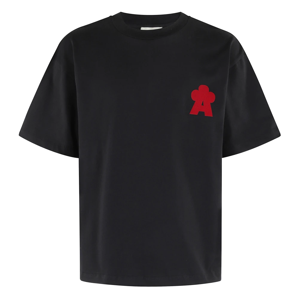 A Paper Kid Casual Katoenen T-shirt Black Heren