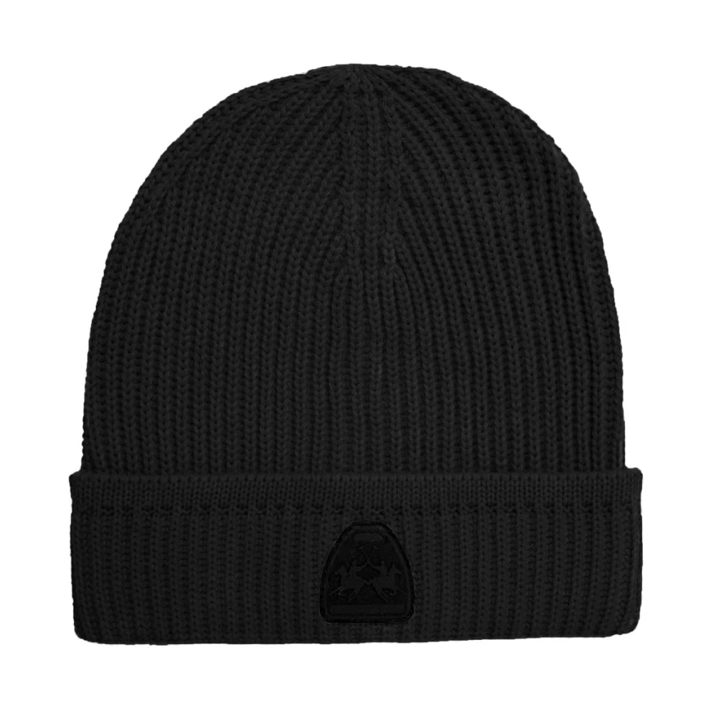 LA MARTINA Mannen Acryl Logo Beanie Hoed Black Unisex