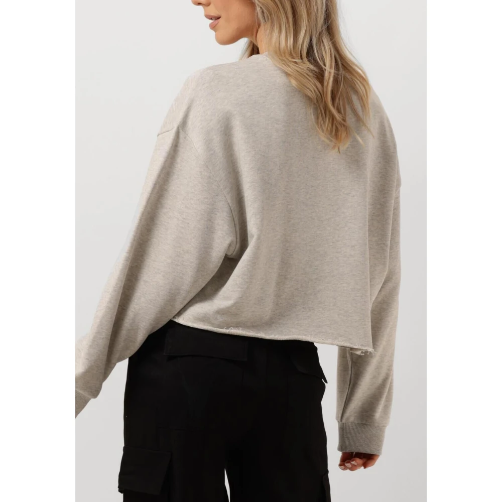Alix The Label World Tour Cropped Sweater Gray Dames
