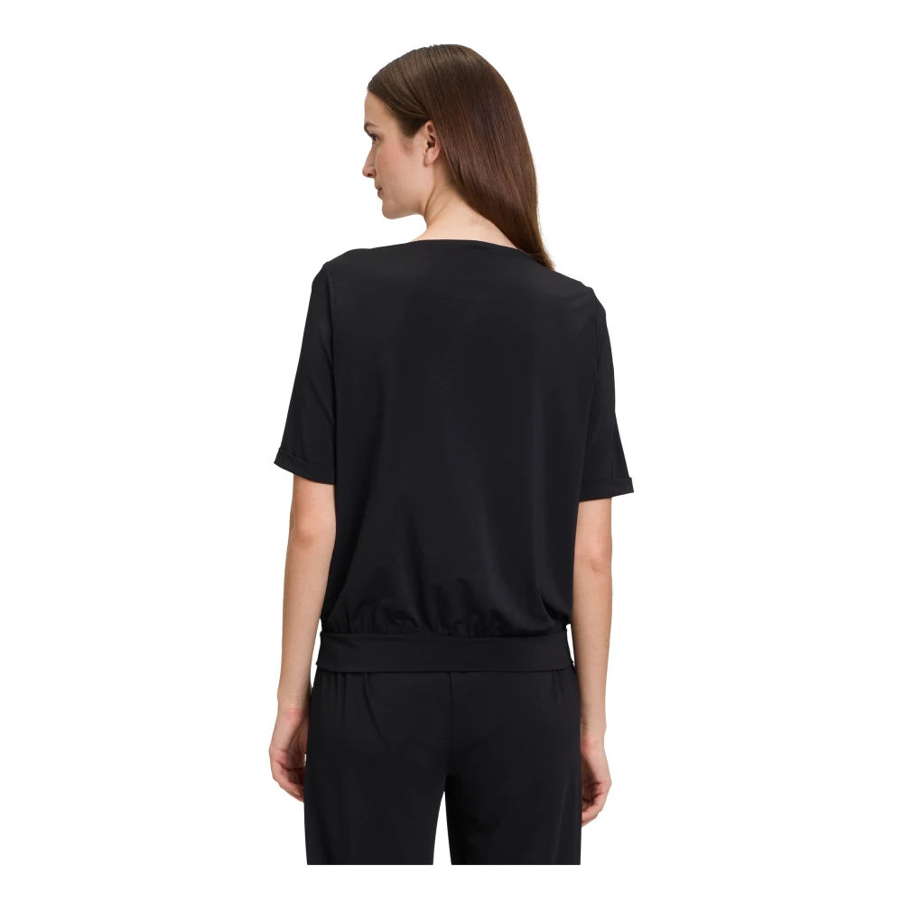 Betty Barclay Printshirt met Watervalhals Black Dames
