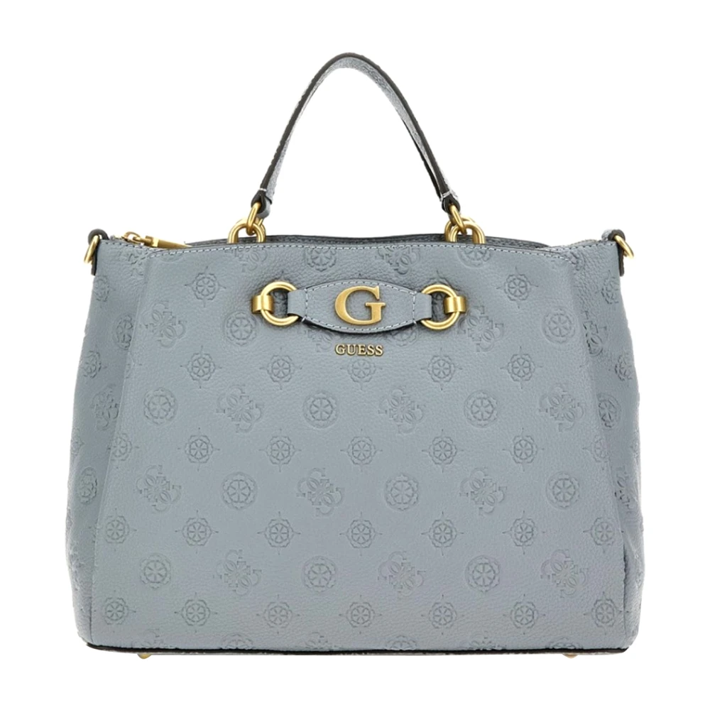 Guess Heldere Blauwe Eco Leren Rits Tas Blue Dames