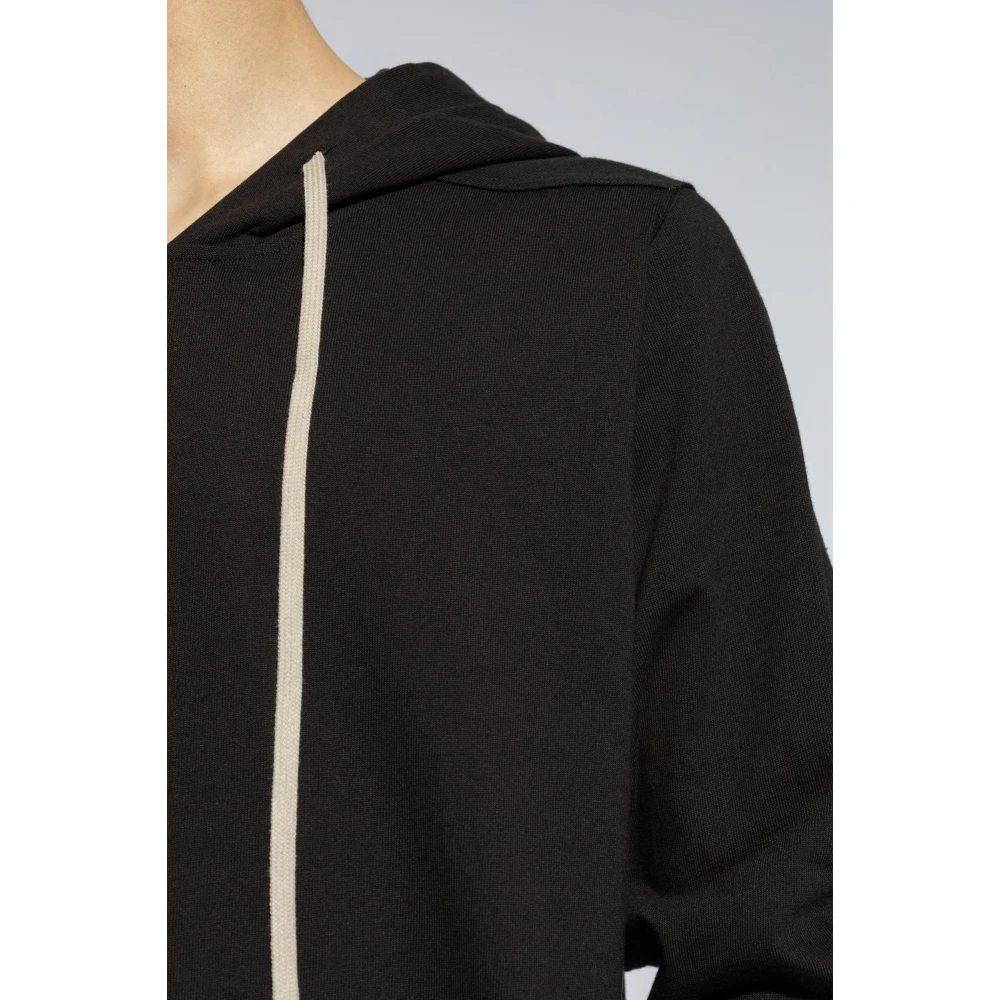 Rick Owens Katoenen hoodie Black Heren
