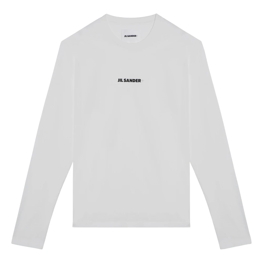 Jil Sander Lange mouw ronde hals T-shirt White Heren