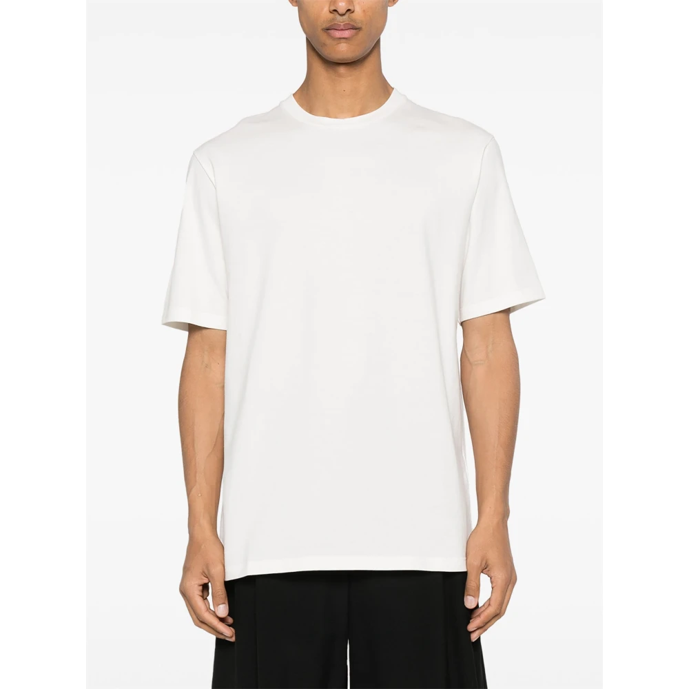 Jil Sander Logo Print Katoenen T-shirt White Heren