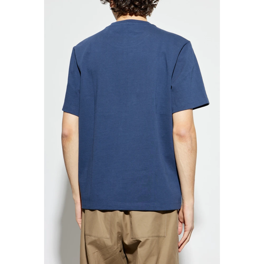 Helmut Lang T-shirt met logo Blue Heren