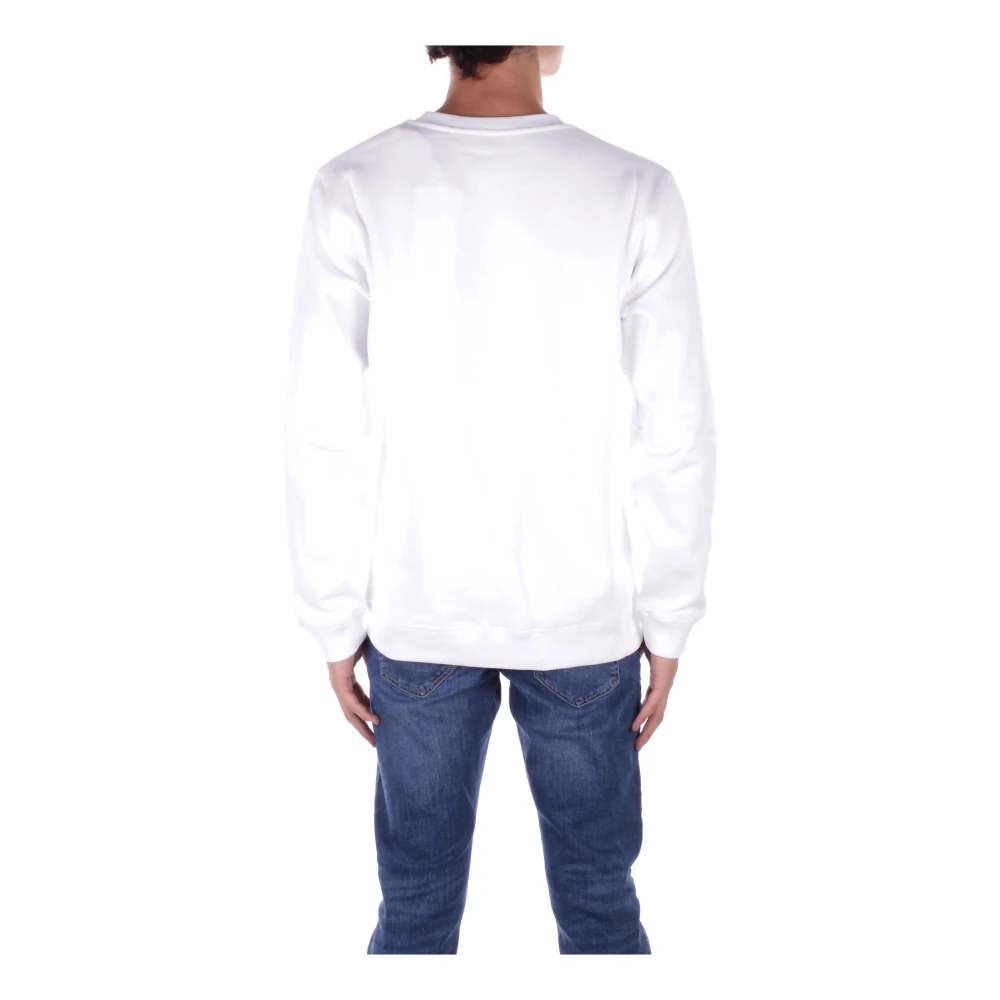 Dondup Witte Logo Zij Sweater White Heren