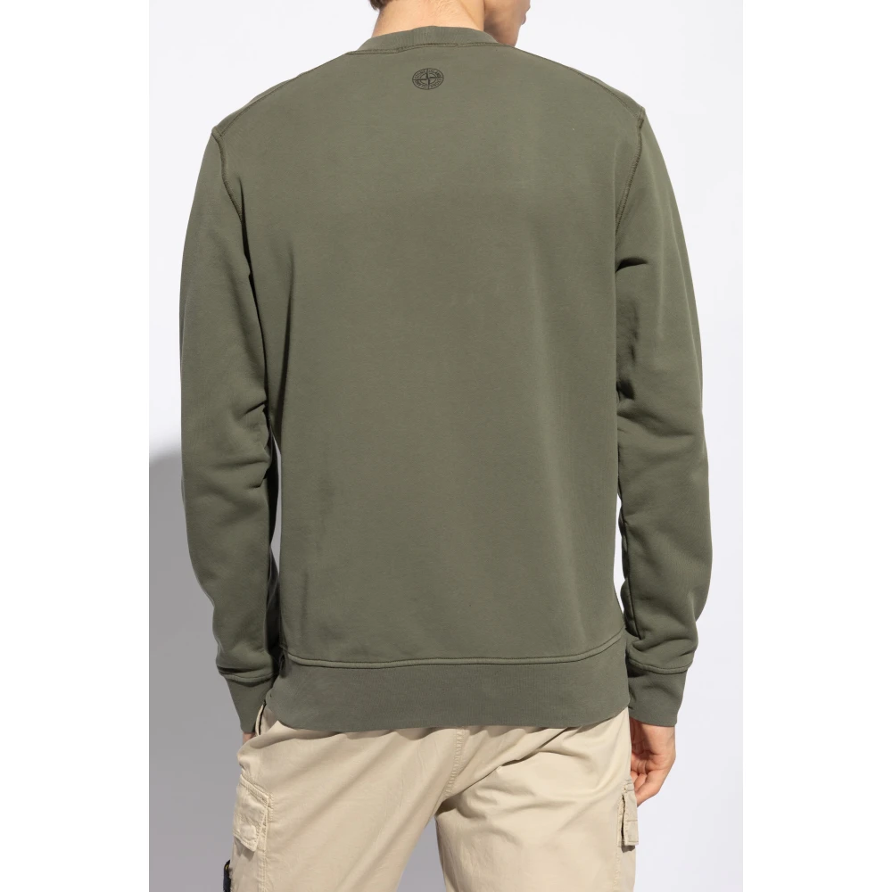 Stone Island Sweatshirt met logo Green Heren