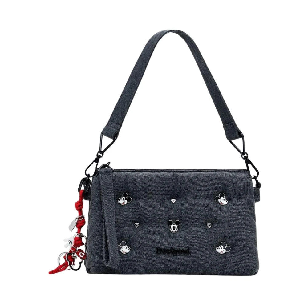 Desigual Women's Gray Shoulder Bags, One Size, Polyester Handbag With Versatile Design