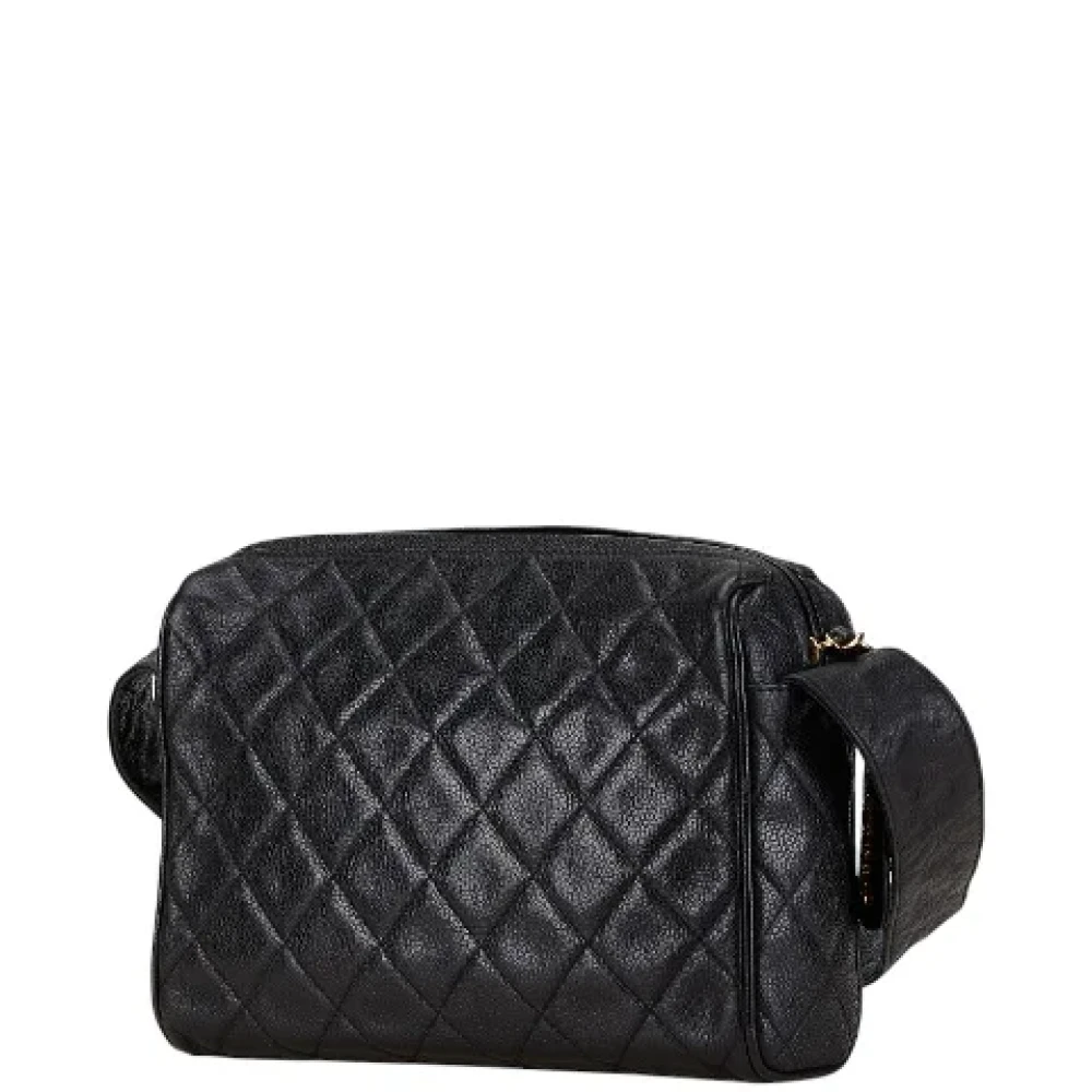 Chanel Vintage Pre-owned Leather crossbody-bags Black Dames