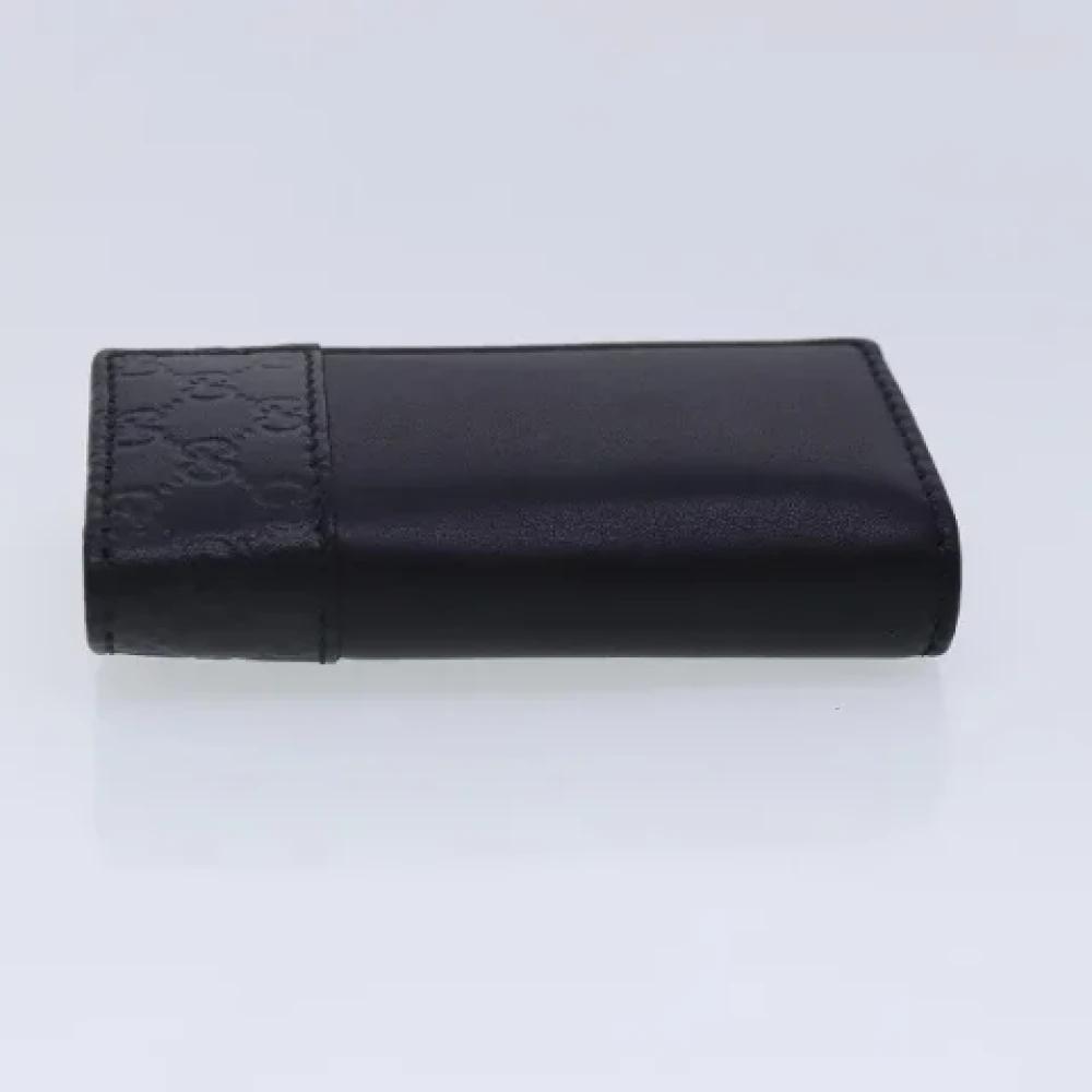 Gucci Vintage Pre-owned Leather key-holders Black Dames