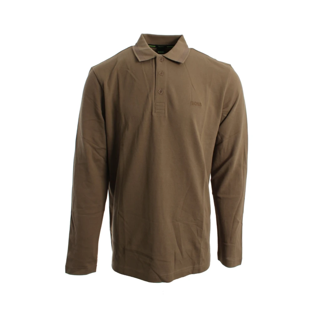 Hugo Men's Green Plisy Polo Jumper - Polo Shirts - S - Tops