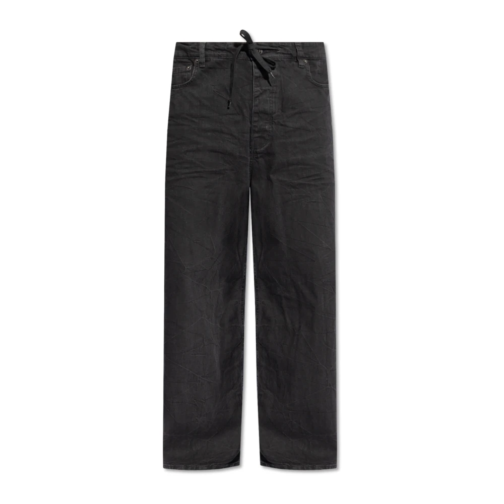 Balenciaga Kreukelige Jeans Black Heren