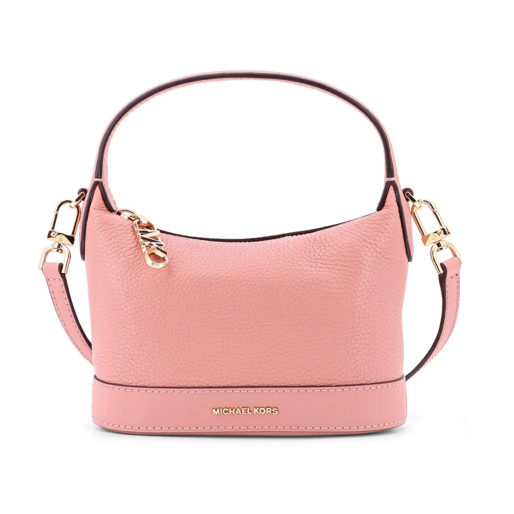 Michael Kors Leren handtas met frontlogo Pink Dames