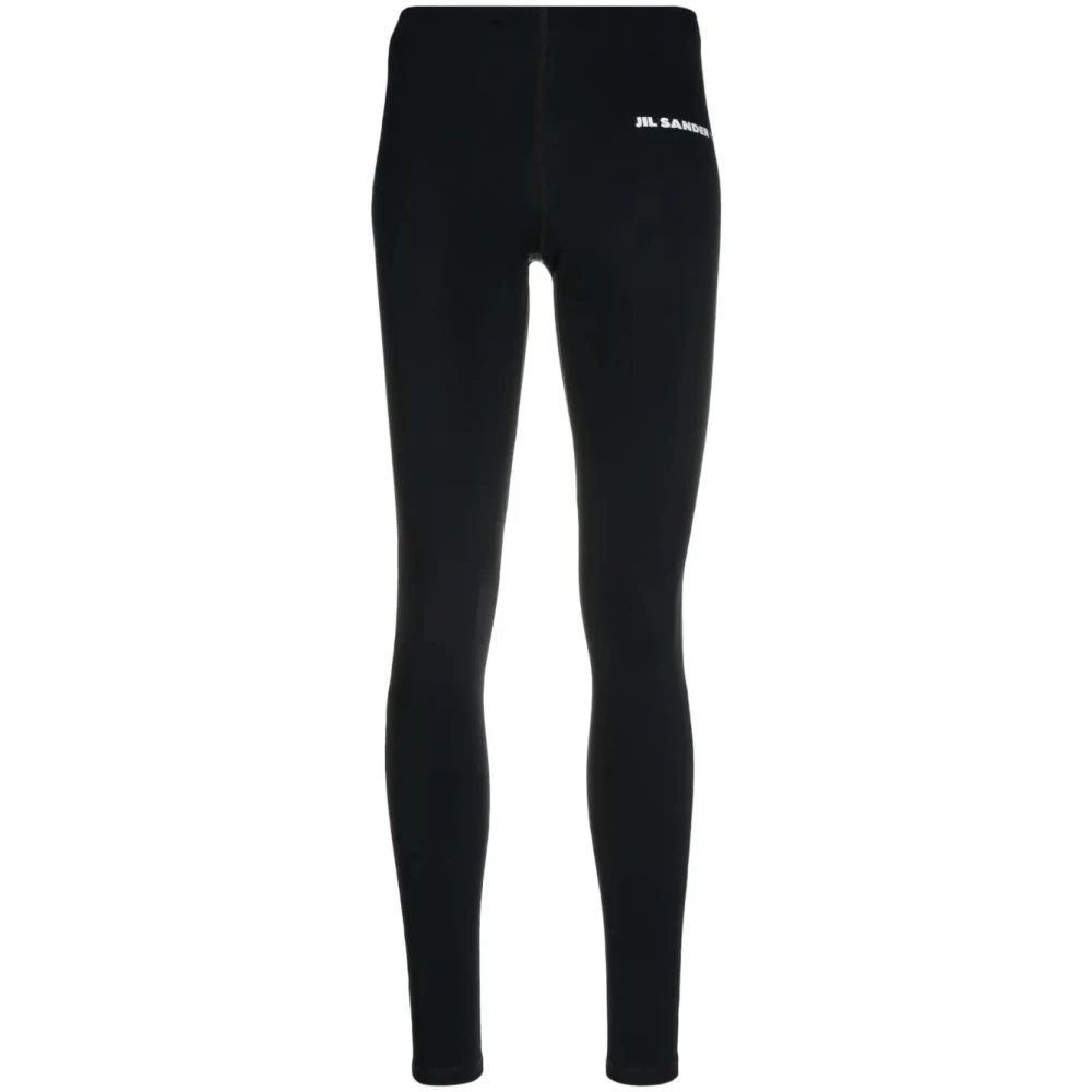 Jil Sander Women's Black Leggings, M, Sport Pant