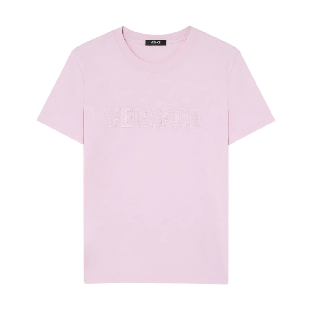 Versace Flamingo Pink Crew Neck Top Pink Dames