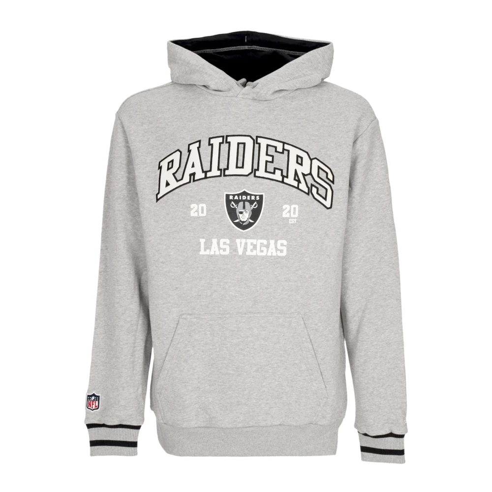 New era Lasrai Lichtgewicht Hoodie met Raiders logo Gray Heren