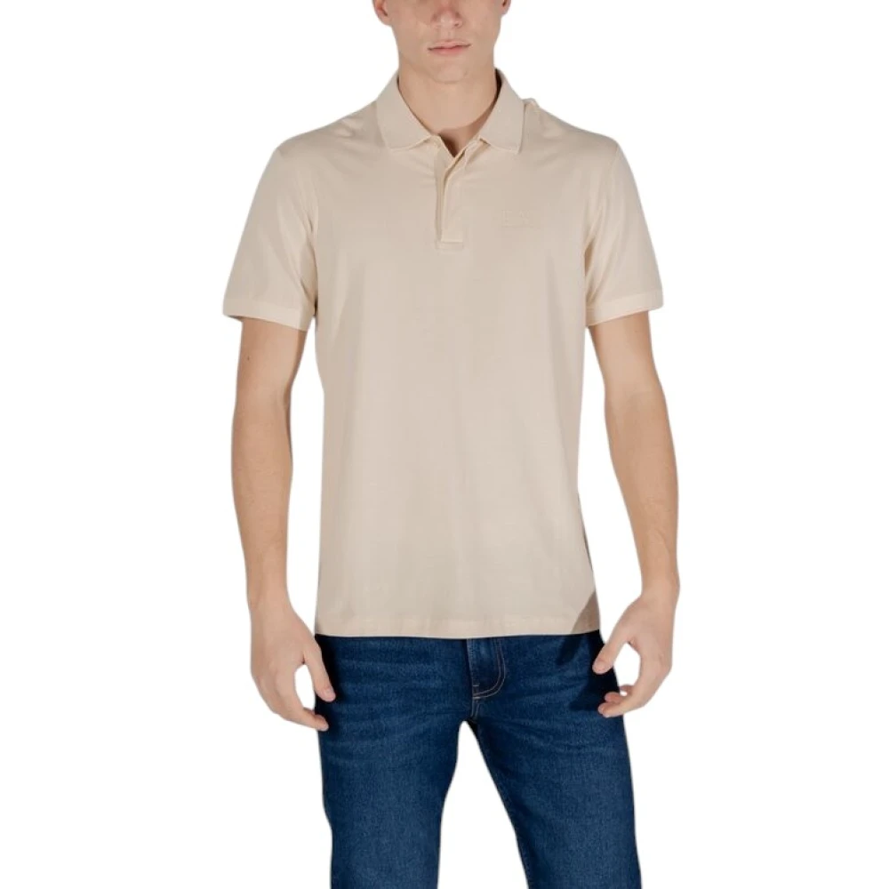 Emporio Armani Men's Beige Polo - Polo Shirts - 2XL - Tops