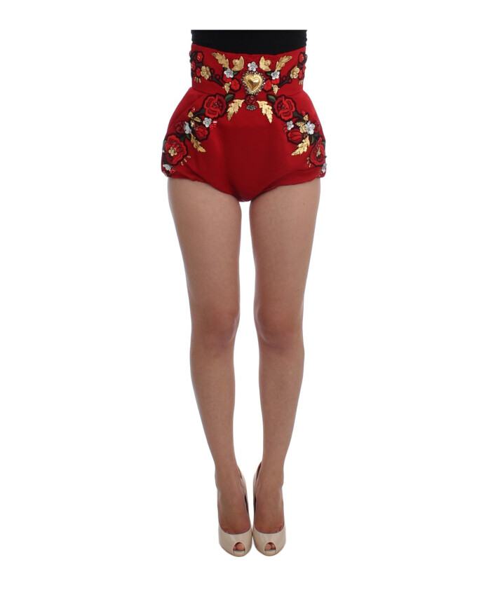 red-silk-roses-embroidered-crystal-high-waist-mini-shorts