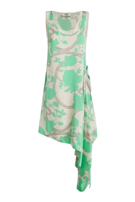 Floral Silk Midi Dress