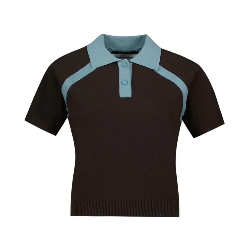 Samsøe Samsøe Brown Sasimona Polo - Female - Polo Shirts - S - Tops
