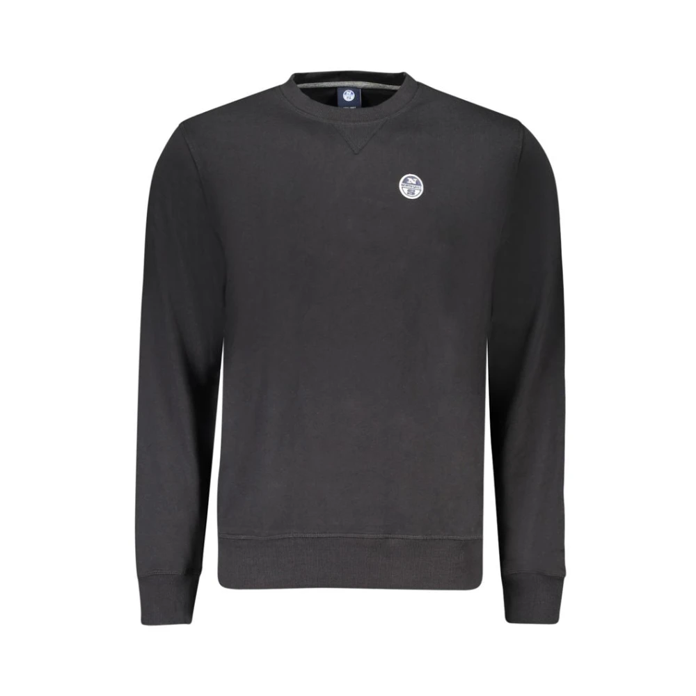 North Sails Men's Black Cotton Sweatshirt With Applique Logo - Sweatshirts - 2XL - Sweatshirts & Hoodies