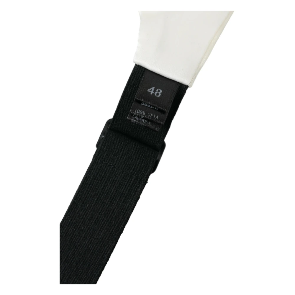 Dolce & Gabbana Witte Zijden Taille Cummerbund White Heren